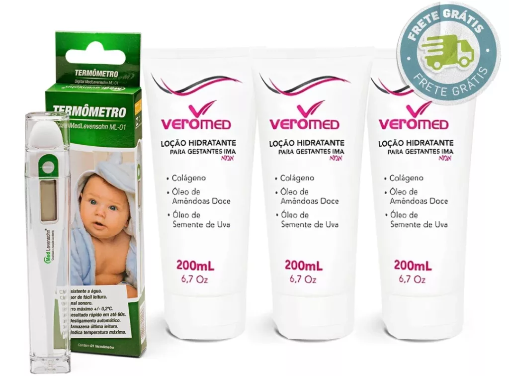 3 Frascos - Loção para gestantes + Brinde